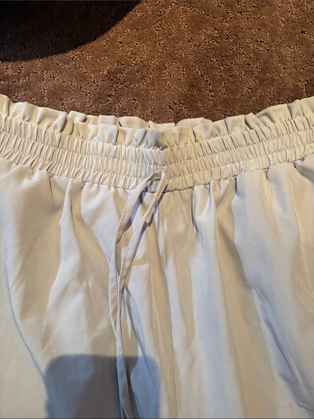 Wide Leg Drawstring Pants in Light Cream - Picture 3 of 3